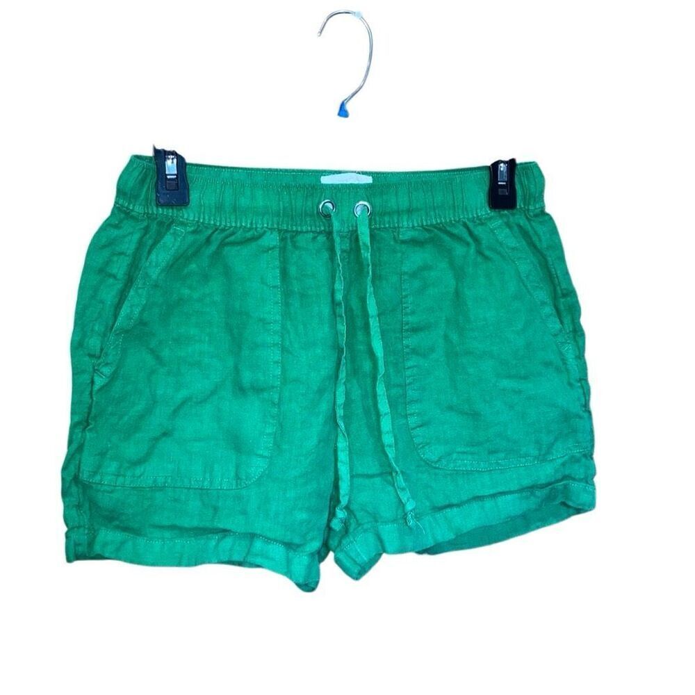 C&C California Green 100% Linen Pull On Shorts Size Small Lightweight #500